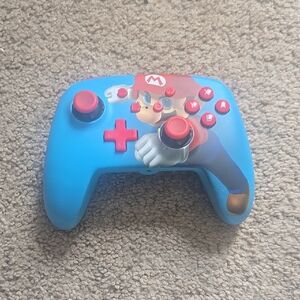 Blue Mario Themed Gaming Controller
